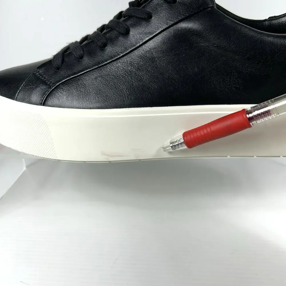 Vince. Size 8.5 Leather‎ Platform Lace Up Sneaker NEW Black White Benfield $199
